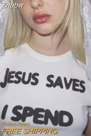 Znbbw Harajuku Letter Print Kawaii Baby Tees Summer E-girl Crop Tops Slim Tops Streetwear Goth Short Sleeve T-shirts Y2K Clothes